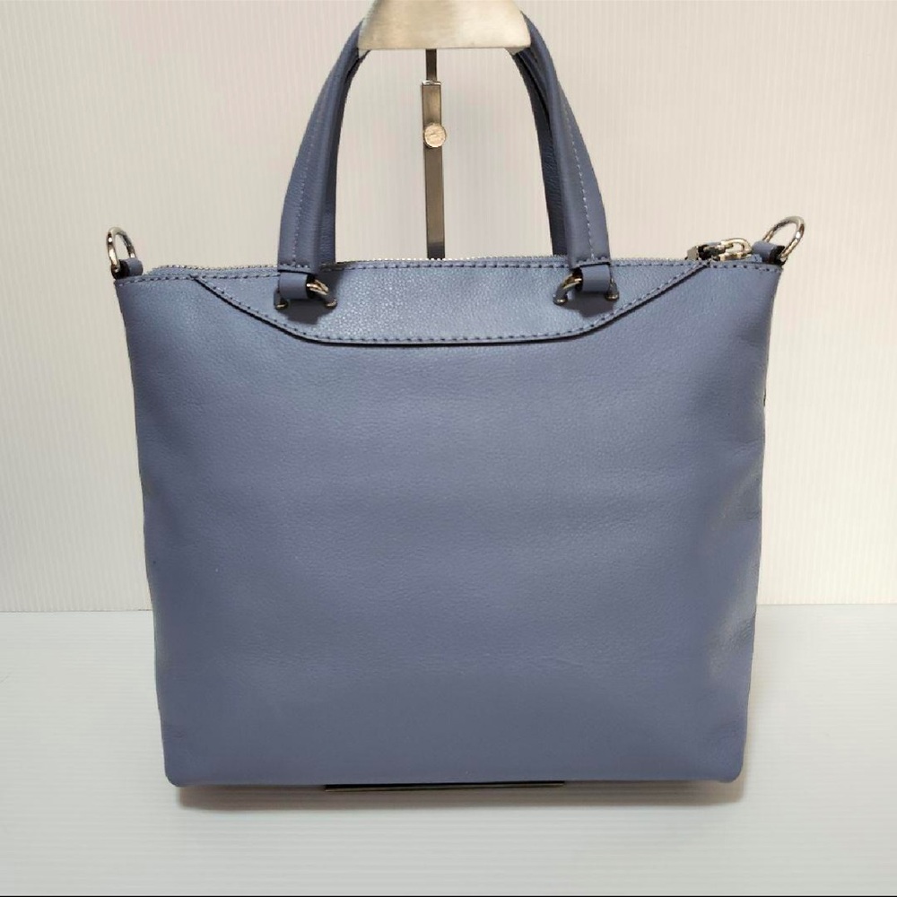 Henri Bendel Blue Leather 2-Way Mini Crossbody Tote Bag - Picture 5 of 11